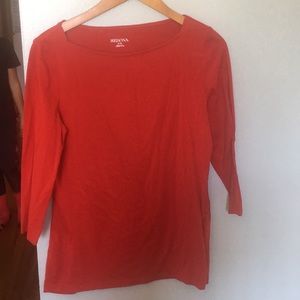 Merona red quarter sleeve shirt